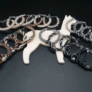 Armbänder aus Alpakawolle - Kumihimo